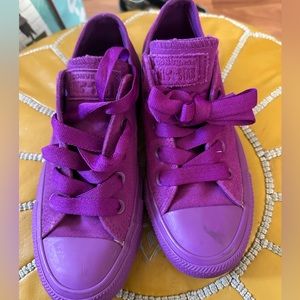 Purple converse sneakers